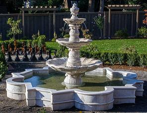 Tier Water fountain larger pool 3 Tiered Water Fountain Classical Italian pool Fountain