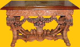  Carved Marble Tables, Benches stone , Chairs.